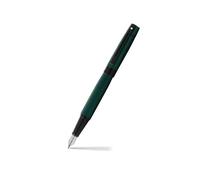 Sheaffer E0934653 Pluma Estilográfica 300 Plumín Punto Medio Laca y Detalles, Verde/Negro