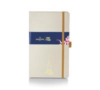 Sheaffer Emily in Paris - Diario mediano, 90 g/m², apto para tinta, lámina dorada en relieve Emily y la Torre Eiffel (beige)