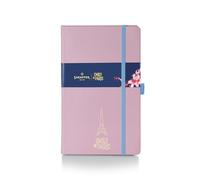 Sheaffer Emily in Paris - Diario mediano de 90 g/m², apto para tinta, con torre Eiffel en relieve, color rosa