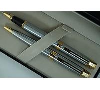 Sheaffer Juego de 300 colecciones limitadas, barril de cromo cepillado y citas doradas