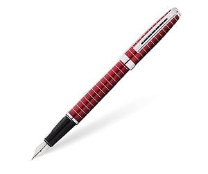 Sheaffer Prelude Merlot Lacquer w/Horizontal Line Engraving and Fine Nib Fountain Pen