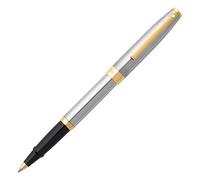 Sheaffer Sagaris - Bolígrafo roller, acabado en cromo cepillado con detalles en oro