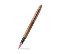 Sheaffer VFM 9428 - Pluma estilográfica, edición café, color marrón mate con adornos de PVD real, punta fina, bolígrafo premium
