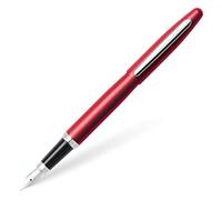 Sheaffer VFM Excessive Red Fountain Pen with Chrome Trim and Fine Nib