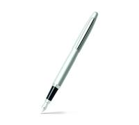 Sheaffer VFM Strobe Silver Fountain Pen with Chrome Trim and Medium Nib