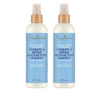 SheaMoisture Acondicionador Sin Enjuague Multiacción Hidratación y Reparación para cabello extremadamente seco y quebradizo con Miel de Manuka y Yogur aporta hidratación 2 x 237 ml