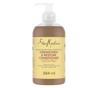SheaMoisture Acondicionador Strengthen & Restore, Cabello Tratado y Dañado, Fortalece y Repara, Hidratación Intensa, Aceite de Ricino Negro Jamaicano y Manteca de Karité, 384 ml