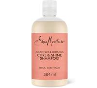 SheaMoisture Champú Coco & Hibiscus - Champú Rizos y Brillo para Cabello Grueso y Rizado - Sin Sulfatos con Aceite de Coco y Manteca de Karité - 1 x 384 ml
