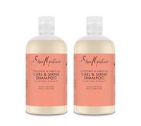 SheaMoisture Champú Rizos y Brillo para cabello grueso y rizado con Coco e Hibisco sin siliconas ni sulfatos 2 x 384 ml