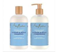 SheaMoisture Champú y Acondicionador para cabello extremadamente seco y quebradizo con Miel de Manuka y Yogur pack para el cuidado del cabello 2x 384 ml - 2 productos
