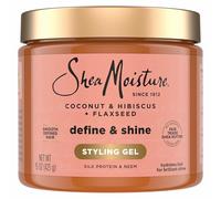 SheaMoisture - Gel de peinado para cabello rizado grueso y rizado, coco e hibisco, sin parabenos, gel de peinado con control de frizz