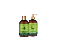 Sheamoisture potencia verdes champ para cabello rizado y acondicionador cabello seco Moringa aguacate para hidratar 13 fl oz (paquete de 2)