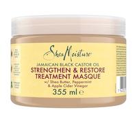 SheaMoisture con Aceite de Ricino Negro de Jamaica Mascarilla Fortalece y Repara, para cabello natural, tratado químicamente o peinado con calor 355 ml