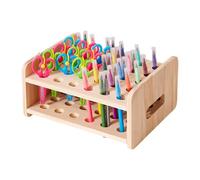 Shear Holder - Hair Cutting Scissor Rack for Barber or Stylist | Leather Cover with Foam Insert, Protects Shears from Scratches, Portable Tool Organizer for Professional Salon 12.01x5.91x9.65 in