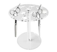 Shear Holder, Scissor Organizer, 11-Hole Acrylic Stand, Compact Tool Display, Drawer Storage Design, for Hairdressing Combs Brushes Clips Makeup Accessories, 3.15x5.35x5.91 Inches