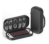 SHEAWA Carrying Case for Switch 2 Console -Protective Hard Shell Pouch Water-Resistant Storage Bag with 10 Game Card Slots, Travel Case (Black Large Size)