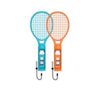 SHEAWA Tennis Racket Gamepad Accessories for Switch 2 - Compatible with Switch Sports & Motion Games, Grip Controllers for Joy-Con (Orange-Blue)
