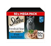 Sheba CATCARE Pouch Wet Fresh & Fine (Fish) Chunks IN Gravy Adult 50G Multipack Standard