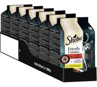 Sheba Comida húmeda para Gatos Fresh Cuisine Taste of Paris, 36 Bolsas de porciones, 6 x 50 g (6 Unidades) - Comida para Gatos húmeda, con Carne de Vacuno y Pescado Blanco (Certificado MSC)