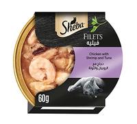 SHEBA® Cuenco filetes de Pollo con gambas 16 x 60g