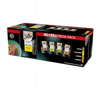 Sheba Delicatesse in gelatina Variation - Alimento húmedo para gatos (40 x 85 g, con pato, pollo, aves de corral y pavo)