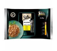 Sheba Delicatezze Comida Húmeda Gatos Multipack Selección Aves en Gelatina - 4x85 gr