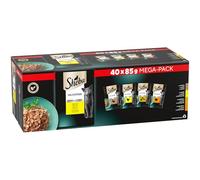 Sheba Delicatezze Comida Húmeda para Gatos, Selección de Aves en Gelatina, Mega Pack 40 Sobres de 85g