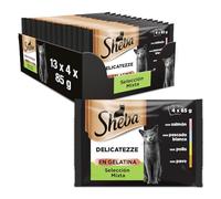 Sheba Delicatezze Comida Húmeda para Gatos Selección Mixta en Gelatina, Pescado, Multipack (13 cajas x 4 sobres x 85 g)