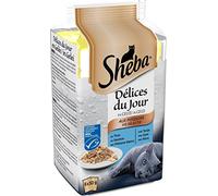 Sheba Délices du Jour - Nourriture Humide pour Chat Adulte - Sélection aux Poissons en Gelée - Sachets Fraîcheur 72 x 50g