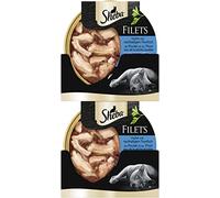 Sheba Filetes - Comida húmeda para Gatos en la cáscara - Pollo con atún sostenible - 16 x 60 g