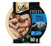 SHEBA Filets comida húmeda para gatos con atún en salsa 60 g