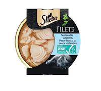 Sheba Filets - Comida húmeda para Gatos con Sabor a Pescado Blanco, 32 bandejas de 60 g Cada una, Total 1920 g