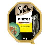 SHEBA Finesse bandeja 85 g - comida húmeda completa para gatos adultos, con pollo, en paté