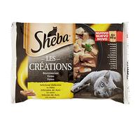 Sheba Les Créations Comida Húmeda para Gatos, Sabor Pollo (4 bolsitas x 85g)