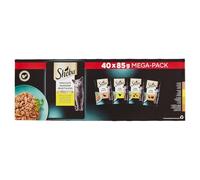 Sheba Mini filetes - Bolsas de frescura en Salsa, selección de Aves de Corral para Gatos Adultos - 40 x 85 g