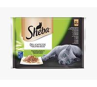 Sheba Multipack De 4 Bolsitas De Comida Humeda De 85G De Delicatezze para Gatos De Selección Mixta En Gelatina 340 g