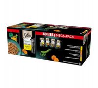Sheba Nature's Collection Poultry Jelly Flavours - comida húmeda para gatos 40x85g + DREAMIES 30g