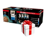 SHEBA Sauce Collection Sabores a Pescado sobres 40x85g - alimento húmedo completo para gatos adultos, en salsa