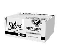 SHEBA Selection Select Slices Sabores de Aves bolsitas 120x85 g - alimento húmedo completo para gatos adultos, en salsa
