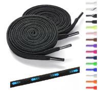 Shecret 2 Pares de Cordones Elásticos - Cordones Elásticos Sin Nudo, 7 mm Ancho, Planos, Cordón de Zapato Sin Atar para Niños y Adultos