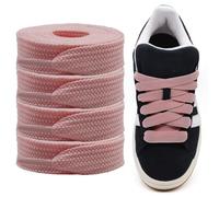 Shecret Cordones Gruesos para Adidas Campus 00s, Pack de 2 Pares, Cordones Planos Anchos de 15mm, Cordones de Reemplazo para Zapatillas - Rosa