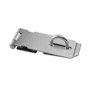 Shed Gate Latch Stainless Steel Drawer Padlock Hasp Door Clasp Lock Home Burglar-proof Bolt Buckle Screws Safety(Silver 3 inch)