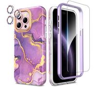 SHEDEER Funda para iPhone 15 Pro MAX,6,7Pulgadas, 4 in 1 con Parachoques & Glitter Protector Cámara&Protector Pantalla,TPU Funda Aesthetic,Brillante, 360 Antigolpes,Resistente Arañazos