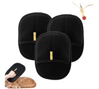 Shedly Sweep Pro, guante Shedly Sweep Pro, removedor electrostático de pelo de mascotas reutilizable de doble cara para sofá, ropa, alfombra (negro, 3 piezas)