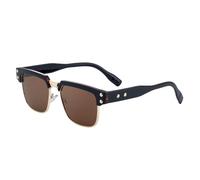 SHEEN KELLY Gafas de sol cuadradas retro polarizadas de media montura para hombre, gafas de diseñador, gafas deportivas de viaje