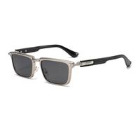 SHEEN KELLY Gafas de sol polarizadas de metal retro para hombre y mujer, modernas, cuadradas, estilo diseñador, tintadas, estilo años 80