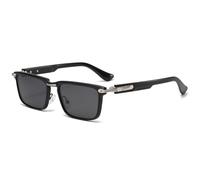 SHEEN KELLY Gafas de sol polarizadas de metal retro para hombre y mujer, modernas, cuadradas, estilo diseñador, tintadas, estilo años 80