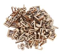 Sheens 100Pcs Nota de música de Madera Adorno de Nota Decorativa Mixta para Decoraciones de hogar de Fiesta de Navidad de Concierto[Clip de patrón de Nota Musical] Madera sin Acabado