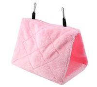 Sheens Bird Hammock, Warm Plush Parrot Colgando Cama Cueva Happy Hut Hideaway para Parakeet Cockatiel Lovebird Budgie Finch Canario Cockatoo Gris Africano(S-Rosado)