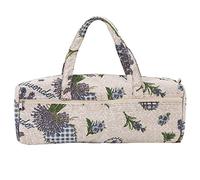 Sheens Bolso de Tejer de Bricolaje, Agujas de Coser para el hogar, Suministros de Tejer, Manualidades de Tela, Bolsa de Almacenamiento, Bolsa organizadora, Gancho de Ganchillo portátil(Purple Flower)